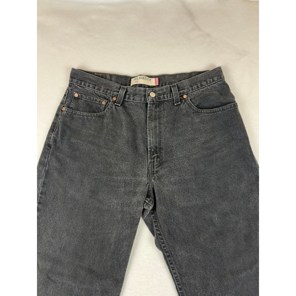 Levis 550 Relaxed Fit Jeans Mens 35x30 Faded Black Denim Straight Leg Pants - Picture 4 of 15